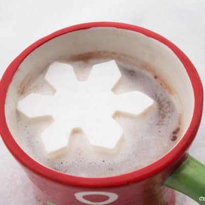 Whip up these cute DIY Snowflake Marshmallows as an extra special treat! #recipes #homemade #marshmallows