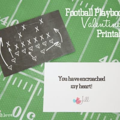 Football Valentine Printable FREE at createcraftlove.com #valentines #printables #footballvalentines