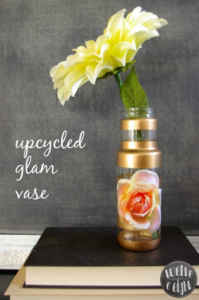 upcycled glam vase