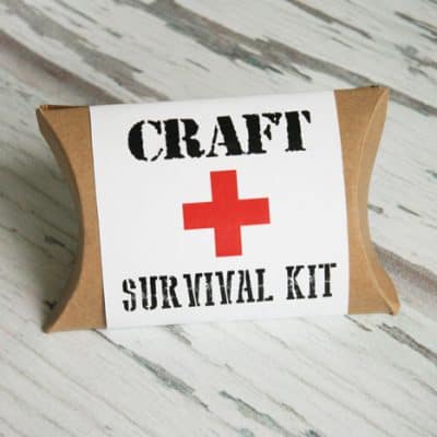 Craft Survival Kit with free printable! #spon #businesscards #printables