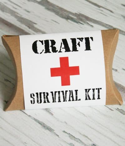 Craft Survival Kit with free printable! #spon #businesscards #printables