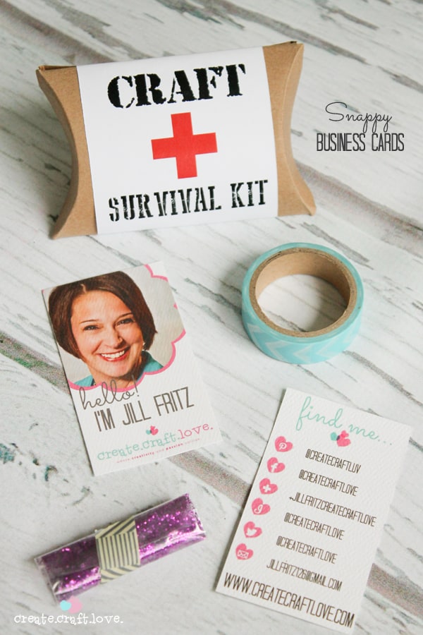Craft Survival Kit with free printable! #spon #businesscards #printables