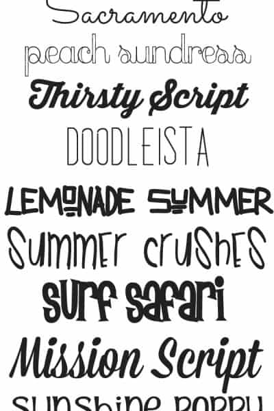 The BEST Summer Fonts - and they are FREE! via createcraftlove.com #fonts #summer #freefonts