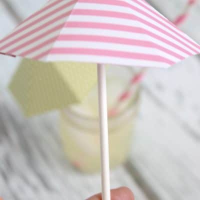 Create your own DIY Drink Umbrellas with some cardstock and lollipop sticks! via createcraftlove.com for The 36th Avenue