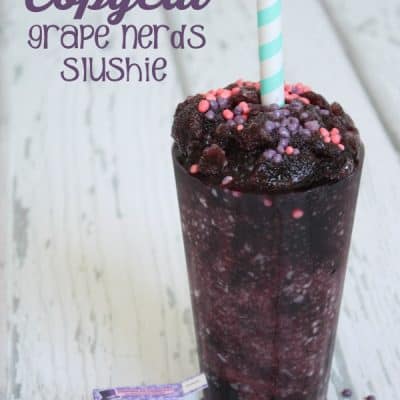 Copycat Grape Nerds Slushie - perfect for summer refreshment! via createcraftlove.com