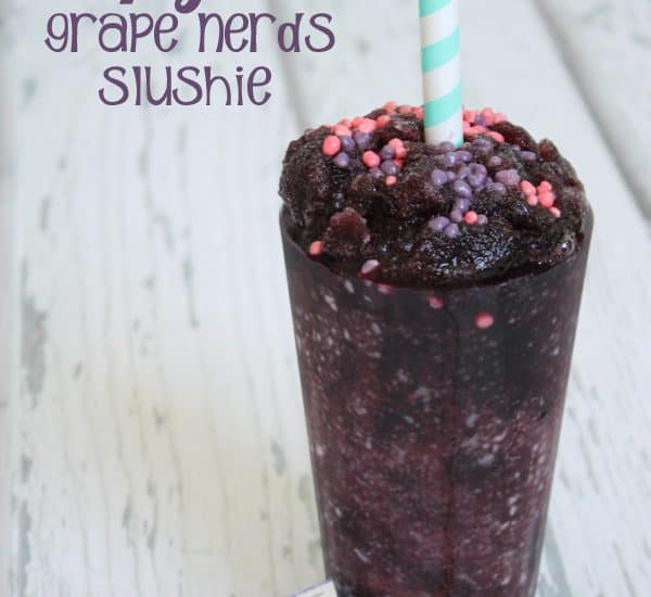 Copycat Grape Nerds Slushie - perfect for summer refreshment! via createcraftlove.com