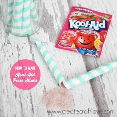 Learn how to make your own Kool-Aid Pixie Sticks at createcraftlove.com!