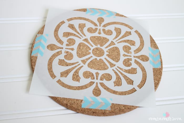 How to make your own DIY Stenciled Trivet with Sharpie Paint Markers! via createcraftlove.com #ad #PMedia #PaintYourWay