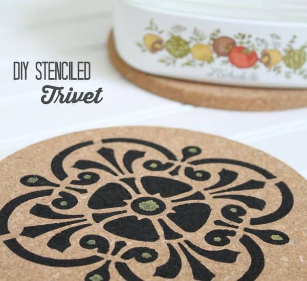 I whipped up this DIY Stenciled Trivet with Sharpie Paint Markers! via createcraftlove.com #PaintYourWay #PMedia #ad