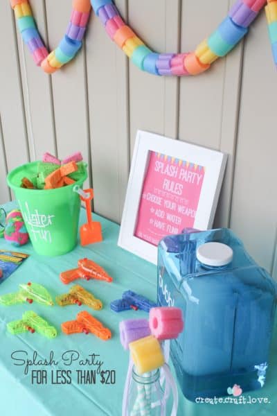Create your own Splash Party for less than $20 with createcraftlove.com for 30 Handmade Days!
