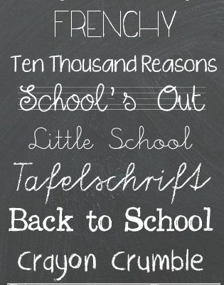 Back to School Fonts via createcraftlove.com