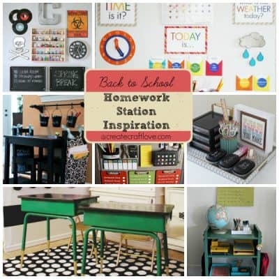 Back to School Homework Station Inspiration at createcraftlove.com!