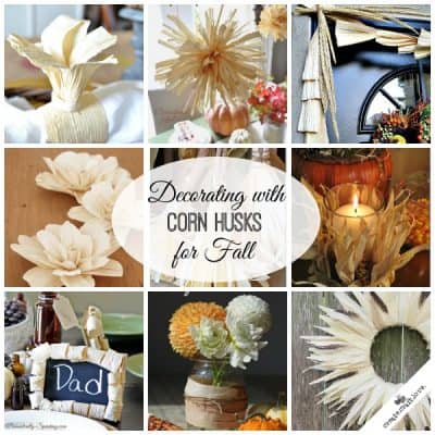 Corn husks remind me of growing up in Central Illinois! Check out these ideas for Decorating with Corn Husks for fall! via createcraftlove.com