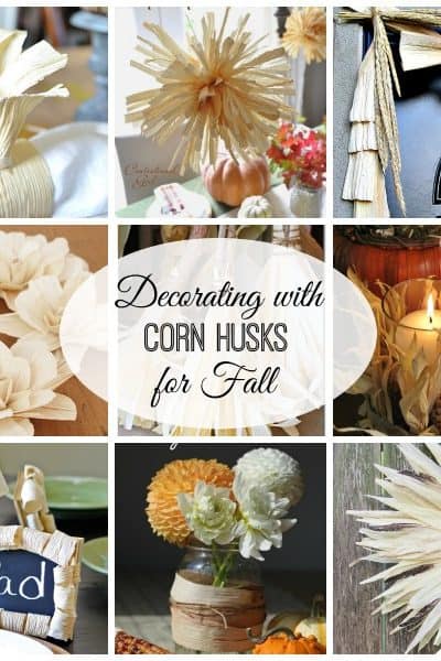 Corn husks remind me of growing up in Central Illinois! Check out these ideas for Decorating with Corn Husks for fall! via createcraftlove.com