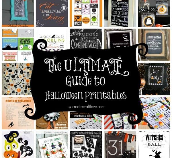 The ULTIMATE Guide to Halloween Printables - over 31 FREE printables via createcraftlove.com