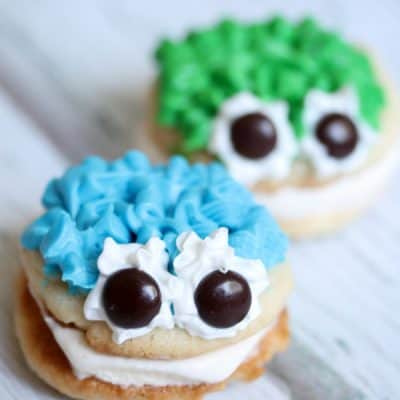 "I" is for Ice Cream Sandwich Monsters via createcraftlove.com for Somewhat Simple