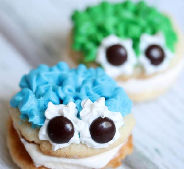 "I" is for Ice Cream Sandwich Monsters via createcraftlove.com for Somewhat Simple