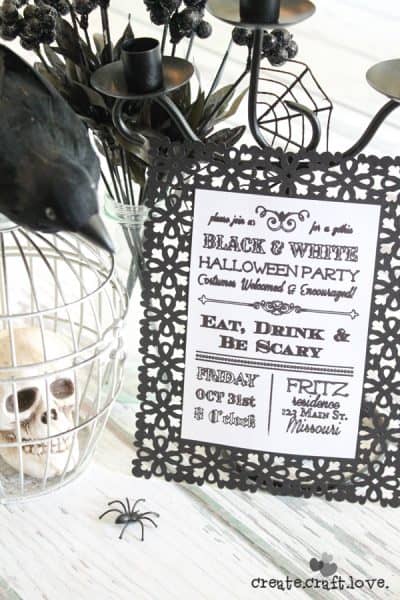 Design your own Gothic Halloween Invitations and let the Cricut Explore do the rest! #halloween #gothichalloween #cricutteam5 #designspacestar