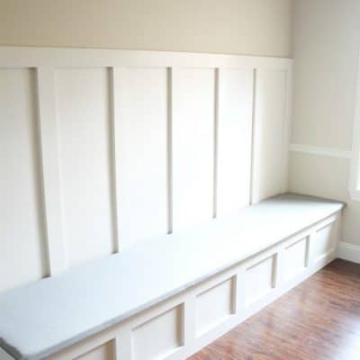 How to Upholster a Banquette Bench via createcraftlove.com