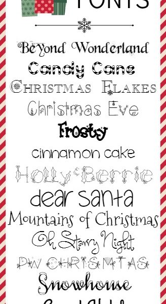 The BEST Christmas Fonts via createcraftlove.com