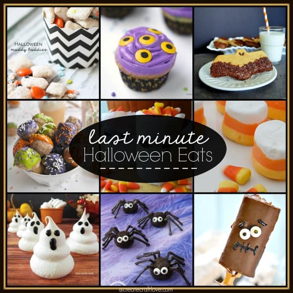 Eek! These Last Minute Halloween Eats are perfect if you are scrambling! via createcraftlove.com