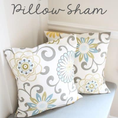If you can sew four straight lines, you can create your own Easy Pillow Sham Cover too! via createcraftlove.com