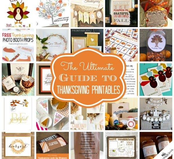 The ULTIMATE Guide to Thanksgiving Printables via createcraftlove.com