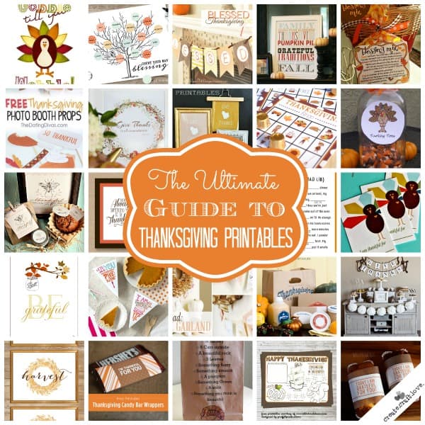 The ULTIMATE Guide to Thanksgiving Printables via createcraftlove.com