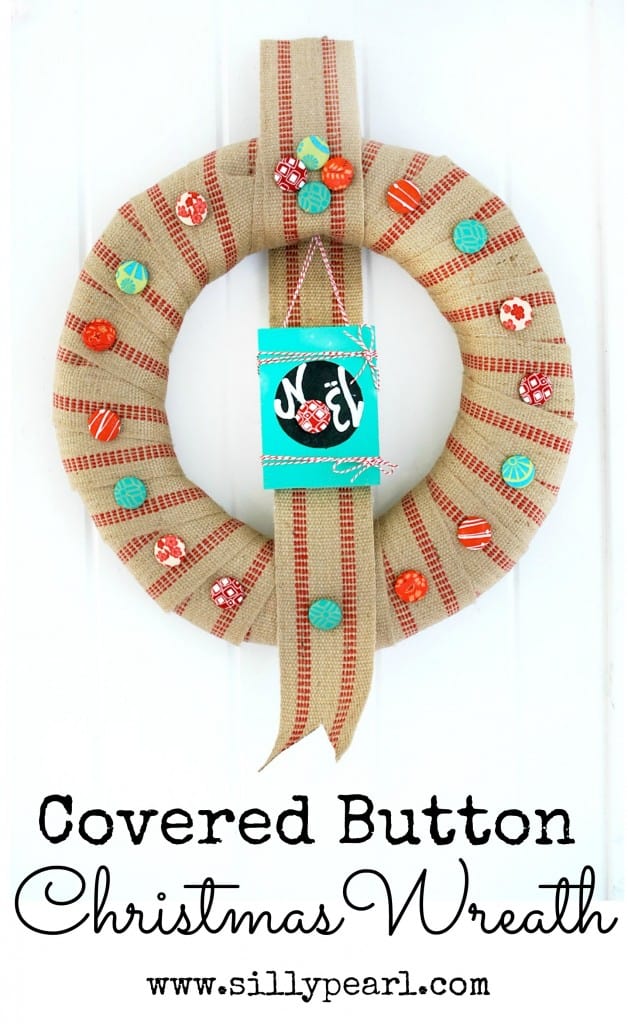 Covered Button Christmas Wreath by The Silly Pearl
