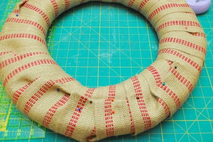 Covered Button Wreath 3