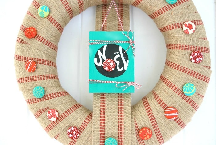 Covered Button Wreath 9