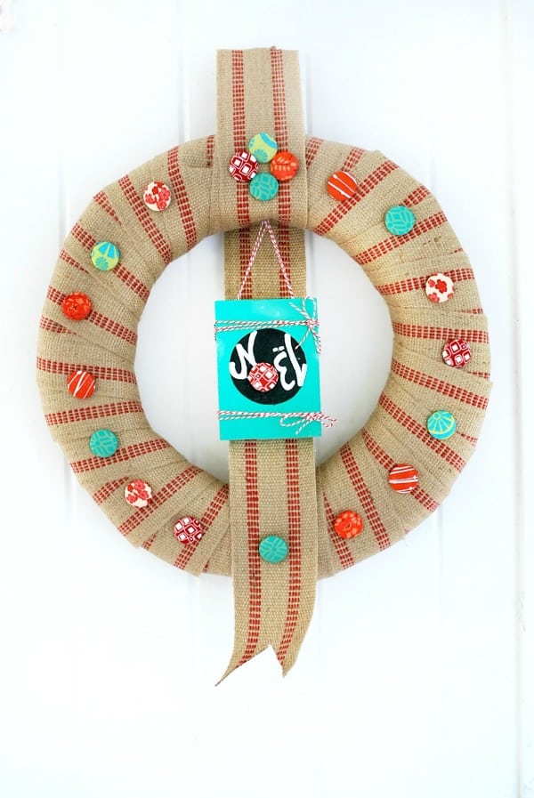 Covered Button Wreath