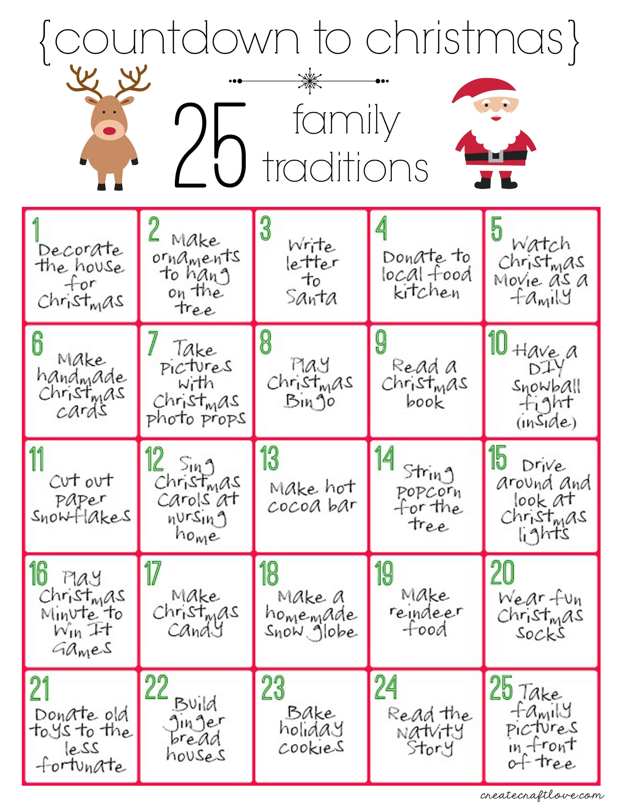 Family Traditions Worksheet