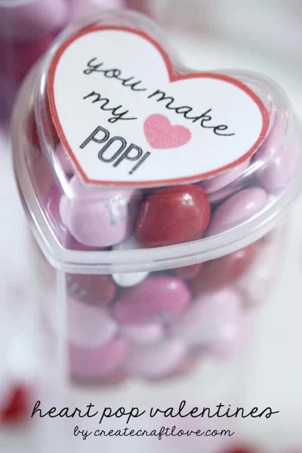 You Make My Heart Pop Valentine's Day idea!  via createcraftlove.com