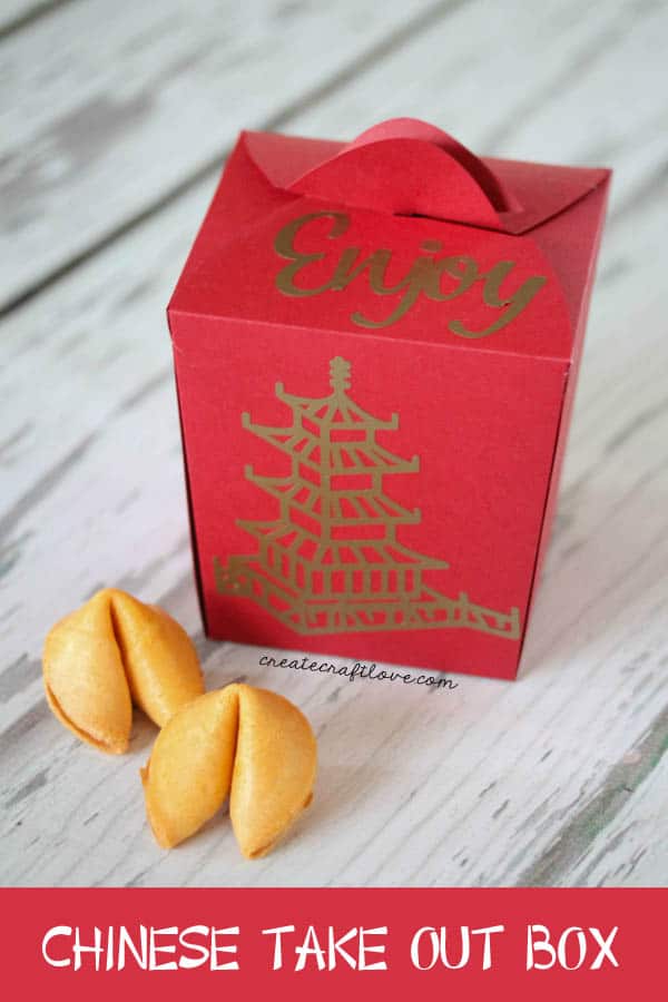 Chinese New Year starts soon and these Chinese Take Out Boxes filled with fortune cookies are a great way to ring in the new year! via createcraftlove.com