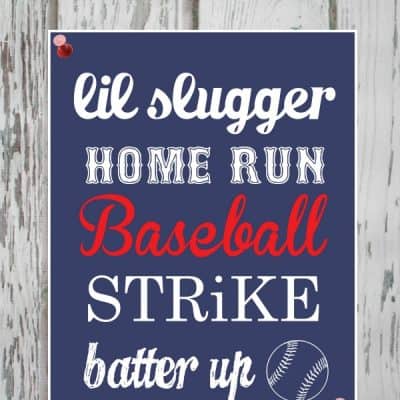 Baseball Subway Art - FREE Printable available at createcraftlove.com