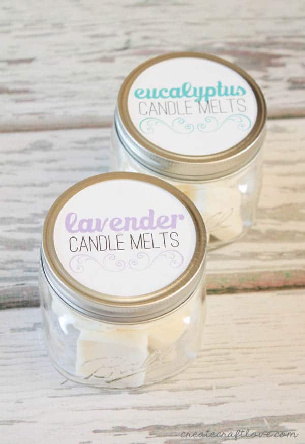 Make your own Candle Melts with essential oils! via createcraftlove.com