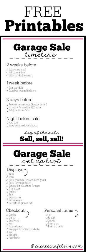 garage sale checklist vertical