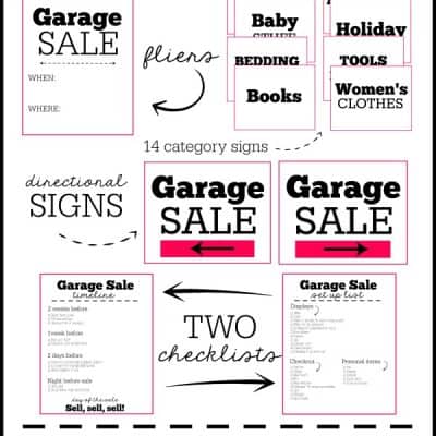FREE Garage Sale Printables with TWO bonus checklists! via createcraftlove.com