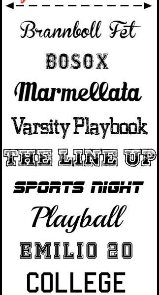 The BEST Sports Fonts available at createcraftlove.com!