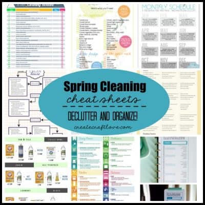 Spring Cleaning Cheat Sheets - everything you need to declutter and organize this spring! via createcraftlove.com