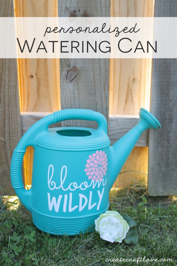 Create your own Personalized Watering Can! Download your free SVG file at createcraftlove.com!