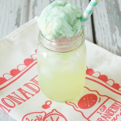 This Cotton Candy Lemonade makes a special treat on a hot day! via createcraftlove.com