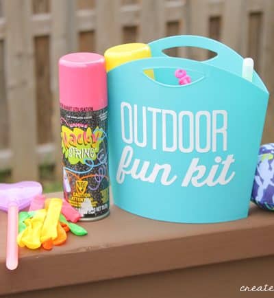 Outdoor Fun Kits to keep the kids busy this summer! via createcraftlove.com for 30 Days!