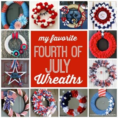 My favorite 4th of July Wreaths via createcraftlove.com