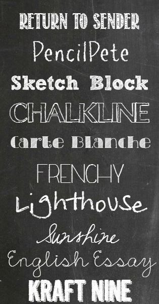 A collection of my favorite digital Back to School Chalkboard Fonts! via createcraftlove.com