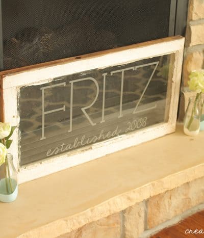 This Glass Etch Vinyl Wall Art was easy and quick to create without the hassle of the etching cream! via createcraftlove.com