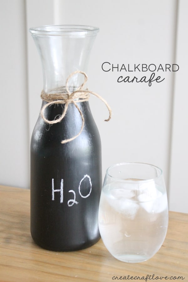 This DIY Chalkboard Carafe is so cool because it's one craft that can be used two ways!