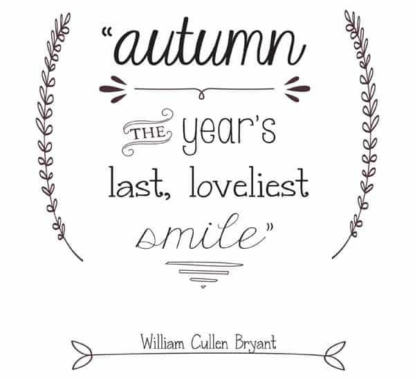 Fall Typography Printables for easy fall decor! via createcraftlove.com