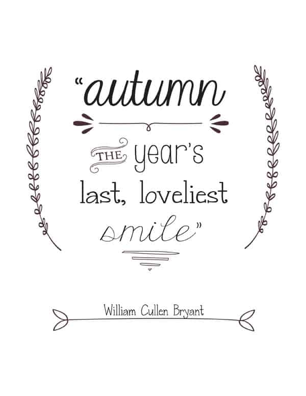 Fall Typography Printables & Giveaway - Create Craft Love